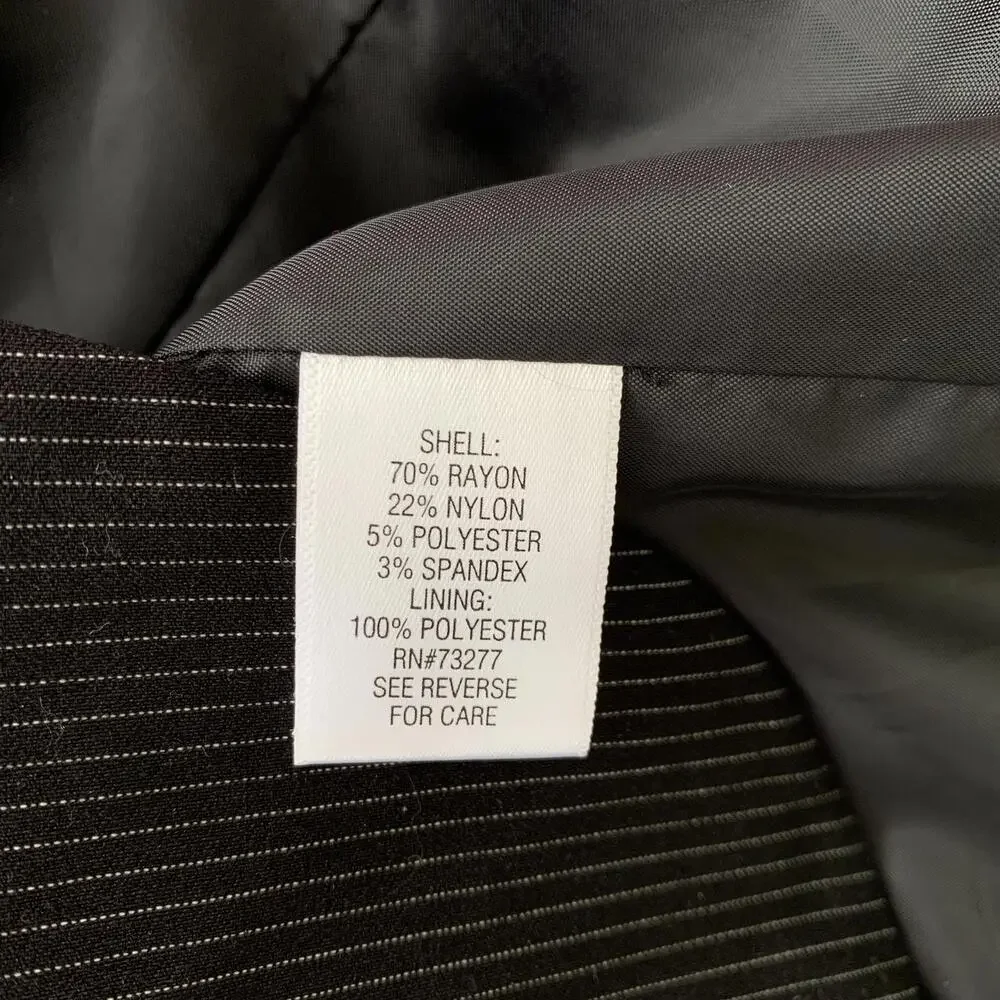 NWT Apt. 9 - Black pinstriped The Torie Jacket single button blazer, sz 0